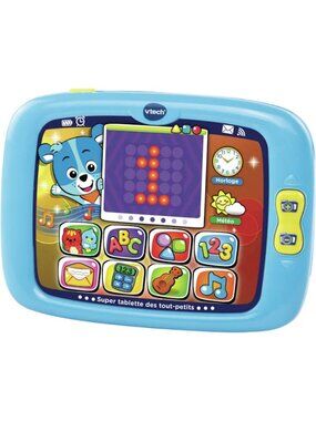 VTech Light-Up Baby Touch Tablet (French Version) - Blue - Brand New
